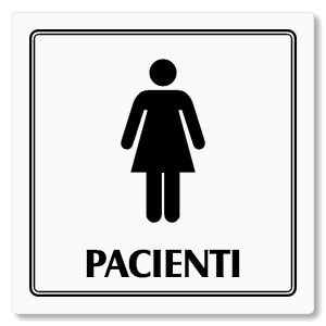 WC ženy pacienti, 80x80mm, bílá, Utah